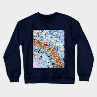 Woven bamboo panels with magic flowers crawling all over them. Crewneck Sweatshirt